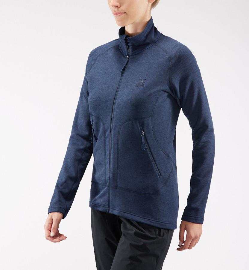 Haglöfs Heron Fleece Dark Blue For Womens IZKQB0154 Australia